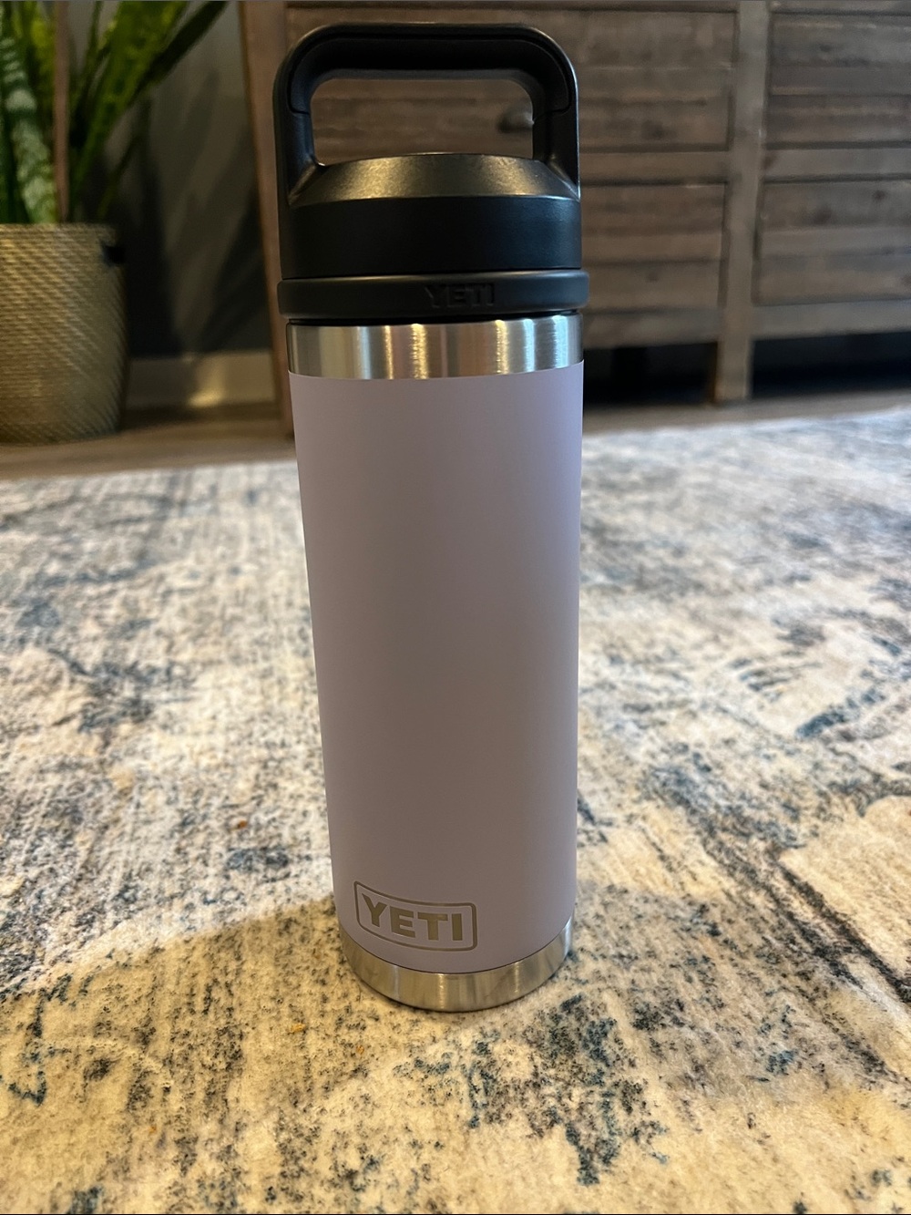 Yeti Travel Bottle in Light Lavender with Black Lid